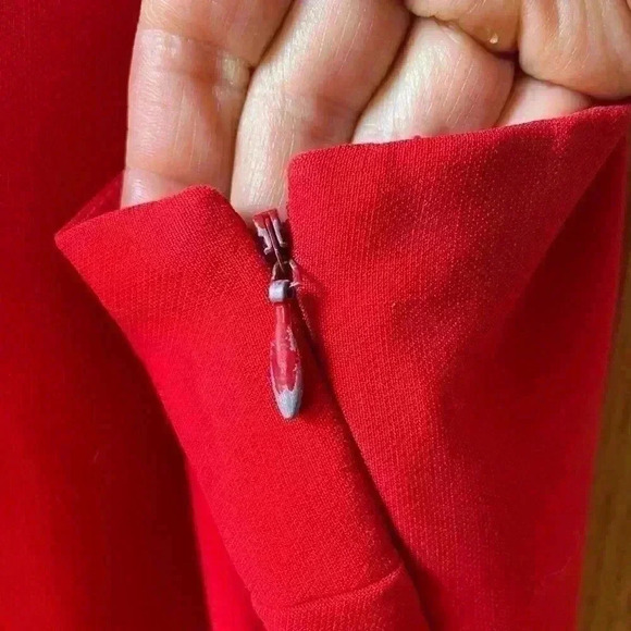 LIKELY Gown, Formal, Wedding, Prom, Woman's Red Halter Dress Size 4/2/0 - Picture 8 of 11